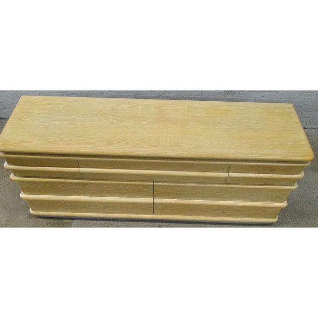 1980s 1980s Jay Spectre Century Furniture Cerused Oak Dresser Chest of Drawers For Sale - Image 5 of 12