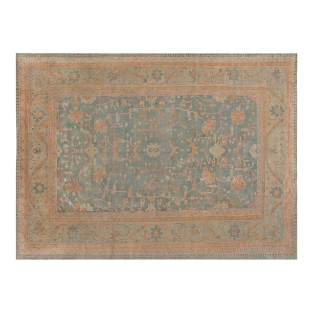 1930s Turkish Oushak Rug For Sale