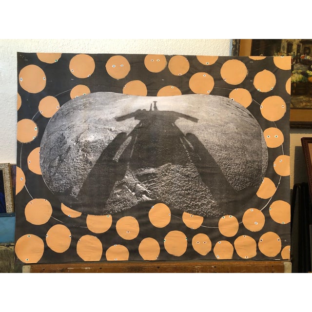 Shadow of Opportunity on Red Planet Mixed media Framed 39.3 X 50 sheet 32.4 X 42.3 Hand signed, dated and titled by...