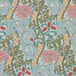 Morris & Co. Cornflower Wallpaper in Rose/Woad For Sale