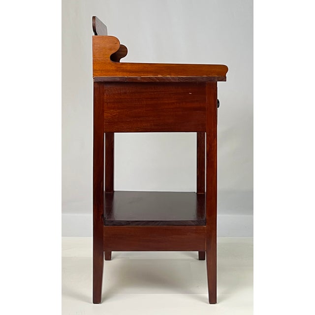 Early 20th Century Antique Country Solid Mahogany Washstand / Bedside Table For Sale - Image 5 of 13