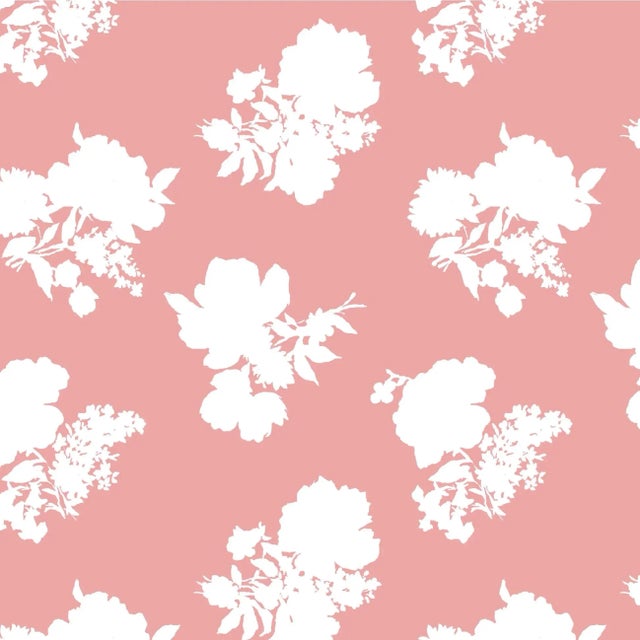 Swans Island Silhouette Southampton Pink Wallpaper Sample For Sale