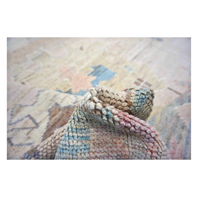 21st Century Turkish Oushak 11X15 Ivory, Brown & Slate Blue Handmade Area Rug #1144196 For Sale - Image 10 of 11