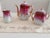 Antique coffee set dated early 20th century. 3 pieces of very thick Limoges-style porcelain. White background decorated in...