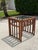 Wood Vintage Organic Modern Rattan and Bamboo End Table For Sale - Image 7 of 12