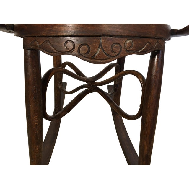 19th Century Bentwood Rocking Chairs in Style of Jacob & Josef - A Pair For Sale In Miami - Image 6 of 7