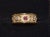 Gorgeous Natural Diamond Ruby 18K Solid Gold Byzantine Beaded Greek Ring Stacking Band, size 5.75 For Sale - Image 9 of 10