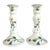 D Porthault Limoges Porcelain Hand Painted Candleholders For Sale