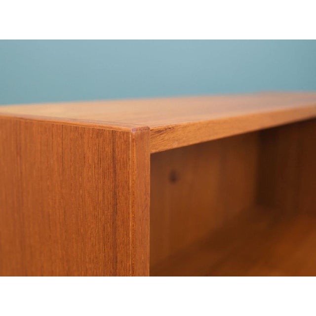 Orange Vintage Danish Teak Bookcase, 1970s For Sale - Image 8 of 9
