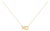 Gold Vermeil Diamond Accent "XO" Necklace For Sale