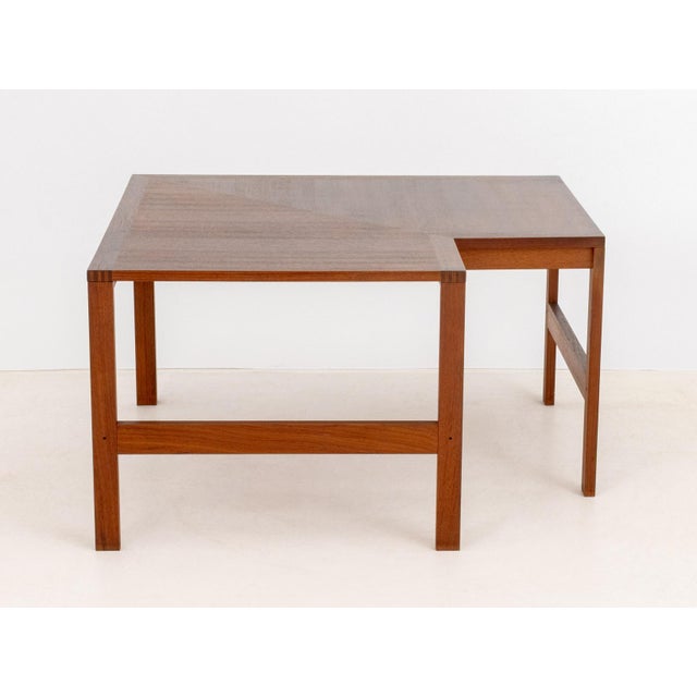 Modern Knudsen & Lind X France & Son Walnut Corner Table For Sale - Image 3 of 10