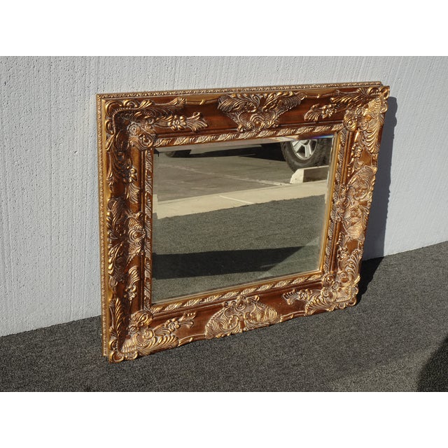 1990s Vintage French Louie Ornate Gold Mirror or Picture Frame For Sale - Image 5 of 12