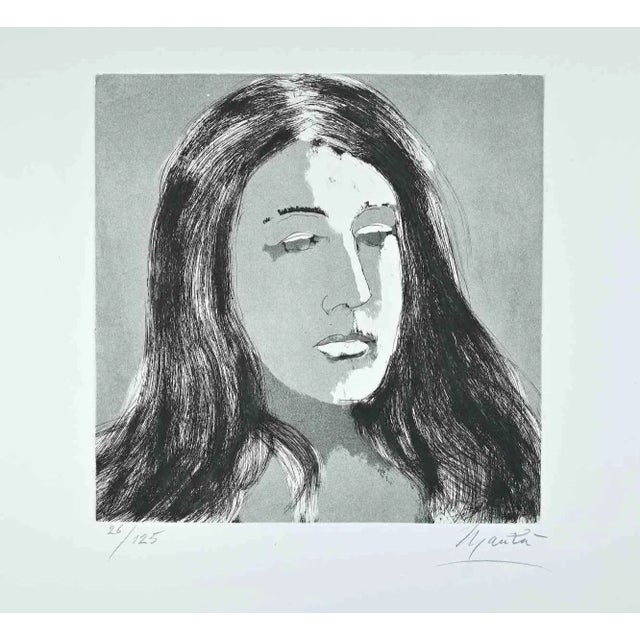Giacomo Manzú, Inge, Original Etching, 1970 For Sale
