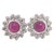Natural Untreated Finely Faceted Quality Ruby Stud abc diamond Earrings set in 14k White Gold 1.87 Total Carat weight...