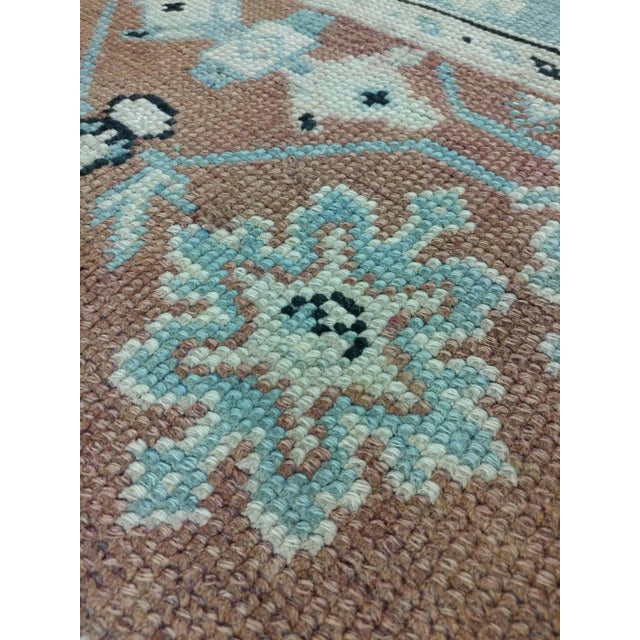 Antique Oushak Carpet, Red Carpet, Handmade Carpet, Turkish Carpet, Brown, Green For Sale - Image 12 of 13