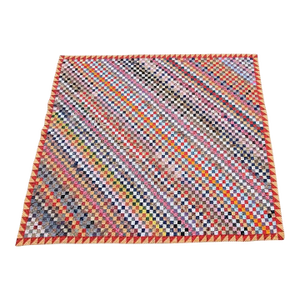 19Thc Postage Stamp Quilt / Trip Around the World