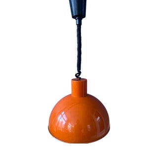 Orange Enamel Pendant Lamp by Joe Hammerborg for Fog & Morup For Sale