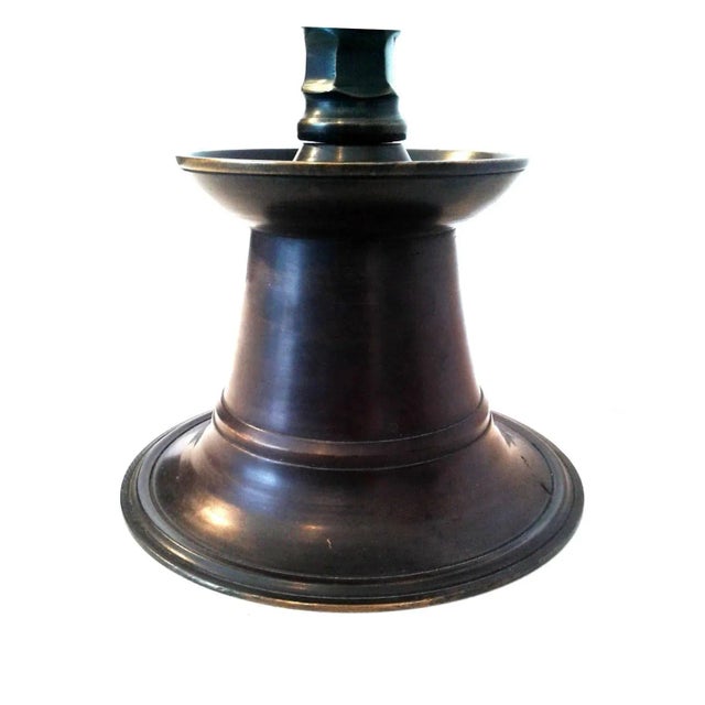 Brass Candle Holder With Crown Head, Hand-Forged, Turkey, 21st Century For Sale In New York - Image 6 of 7