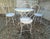 Vintage Wrought Iron Outdoor Patio Table & 4 Chairs For Sale In New York - Image 6 of 12