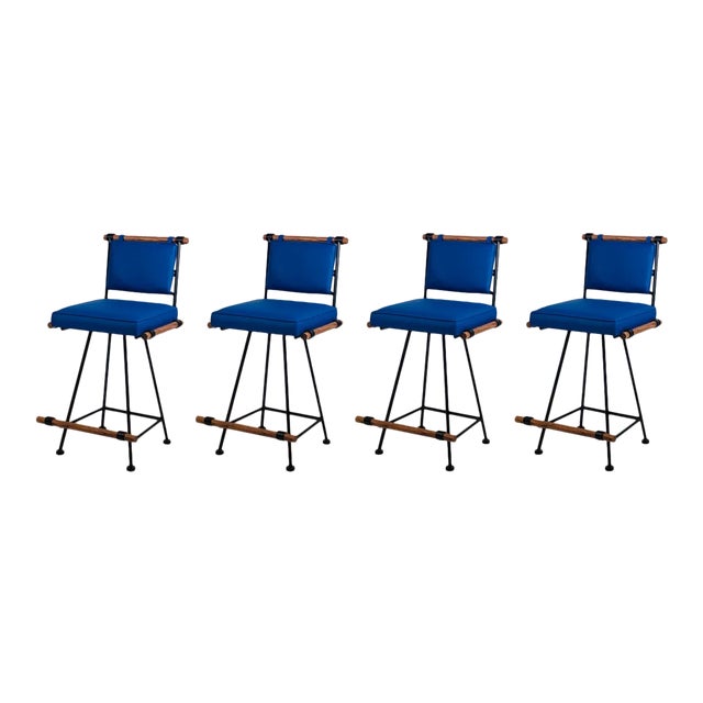 Los Feliz' Swiveling Counter Stools by Design Frères - Set of 4 For Sale