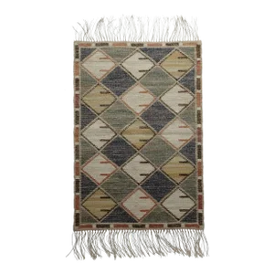 Vintage Linen and Wool "Linenknoppen" Tapestry in the Style of Märta Måås Fjetterström