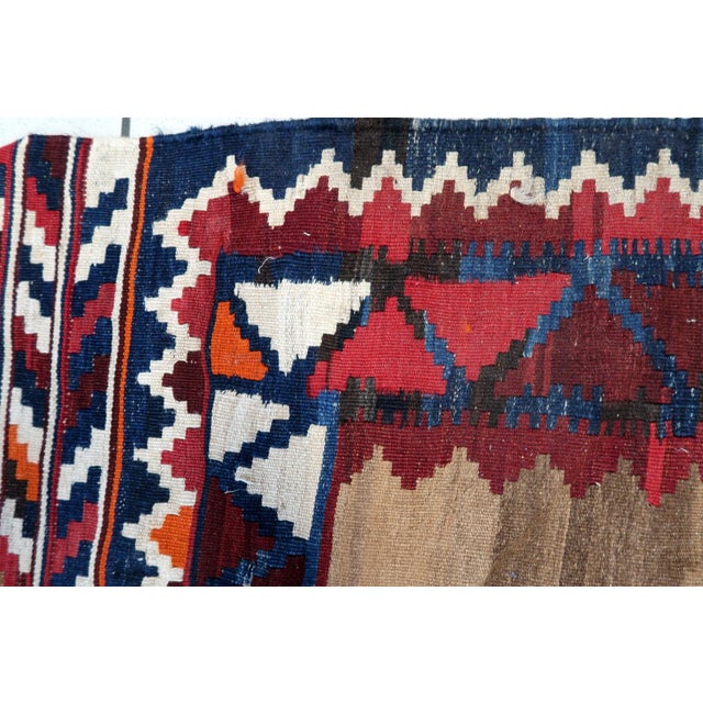 1930s, Handmade Antique Persian Ardabil Kilim Rug 4.5' X 6.5' For Sale - Image 12 of 16