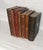 English Antique Scandinavian Library Set of 7 – Brown, Burgundy & Cognac Leather Books For Sale - Image 3 of 16