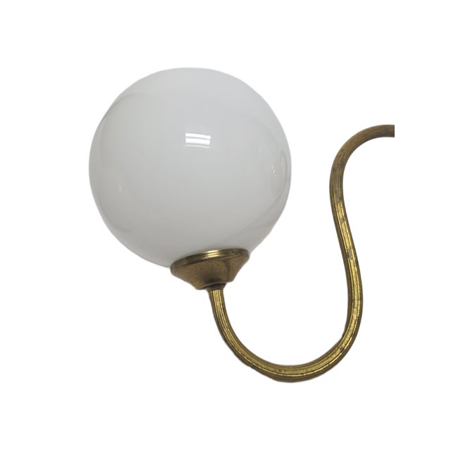 The wall lamp was produced in Poland in the 1950s. It is preserved in good condition. Up to 250V (Europe/UK Standard).The...
