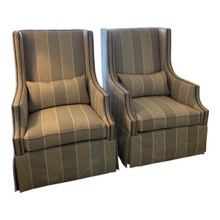Bernhardt Wing Chairs - a Pair For Sale