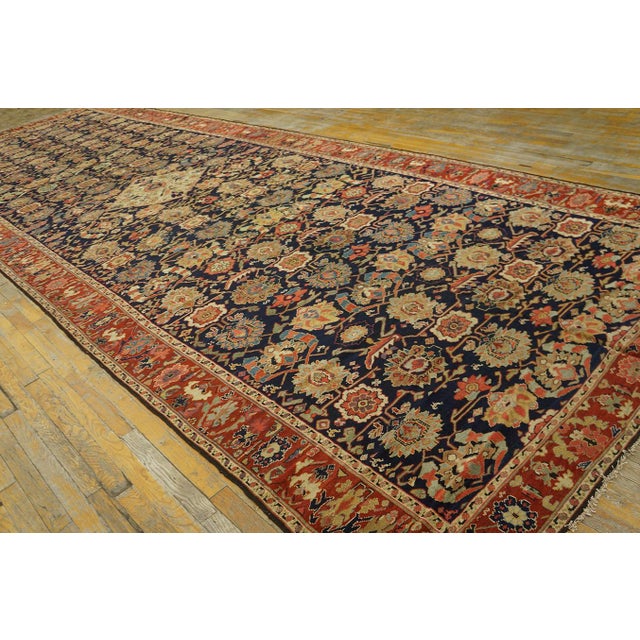 Textile Excellent Navy Blue and Red Color With Florid and Symmetric Design Antique N W Persian Rug For Sale - Image 7 of 12