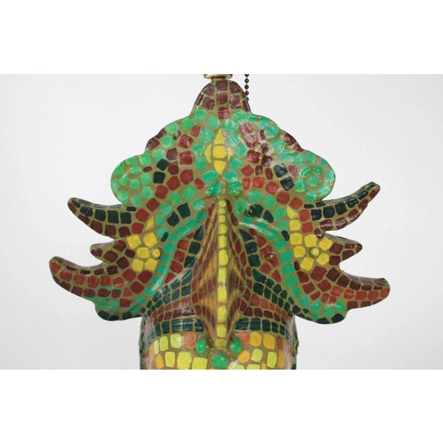 Paint Vintage Tribal Figural Table Lamp For Sale - Image 7 of 13