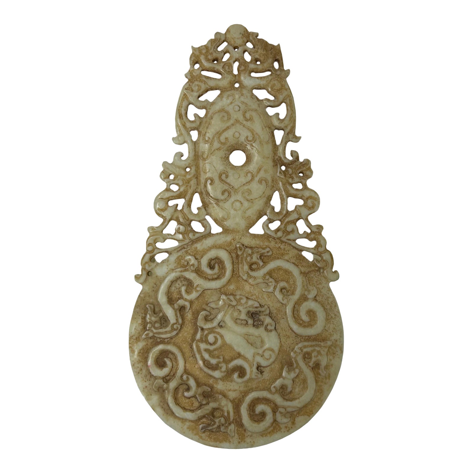 Chinese Stone Ancient Style Motif Carving Decor Display Plaque Art ...