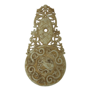 Chinese Stone Ancient Style Motif Carving Decor Display Plaque Art