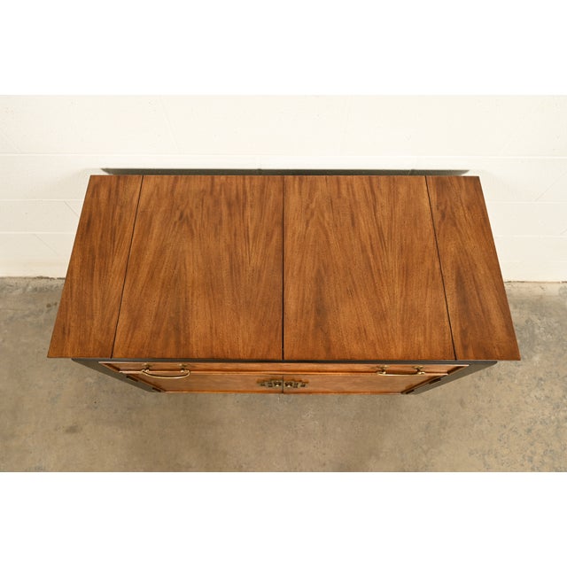 Raymond Sobota for Century Furniture Hollywood Regency Chinoiserie Flip-Top Buffet Server or Bar Cart | Circa 1970s For Sale In South Bend - Image 6 of 14