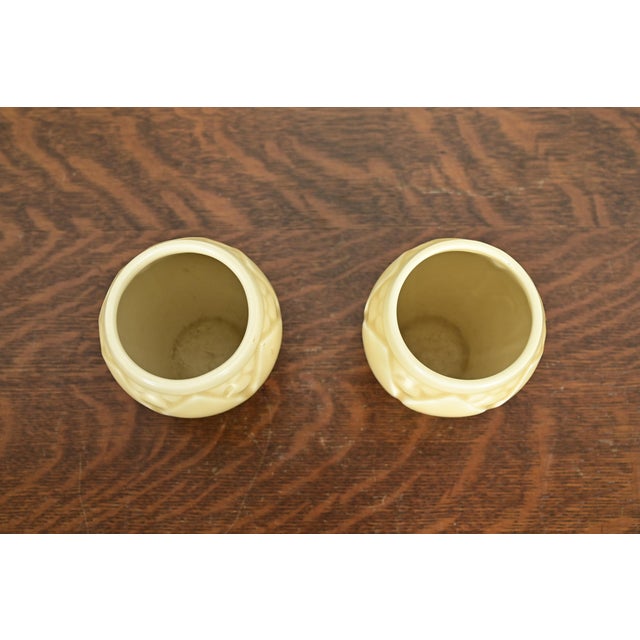 1940s Rookwood Pottery Arts & Crafts Glazed Ceramic Vases, 1944 For Sale - Image 5 of 13