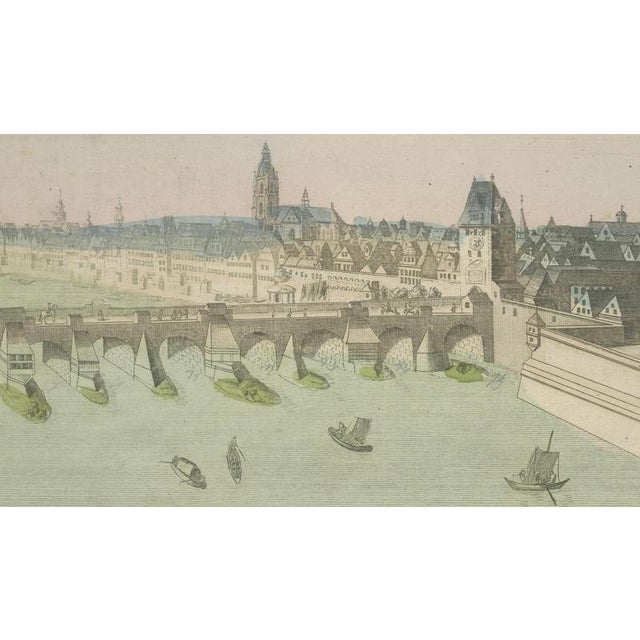 Huguier, Frankfurt am Main Optica View, Hand-Colored Print, 1780 For Sale - Image 4 of 9