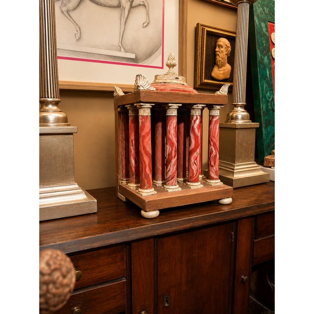 Grand Tour Architectural Capriccio Executed in the Italian Neoclassical Manner With Double Imperial Cameo For Sale - Image 10 of 10
