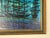 Blue 1970s Mid-Century Modern Harbor Boats Landscape Acrylic Painting on Board, Signed For Sale - Image 8 of 12