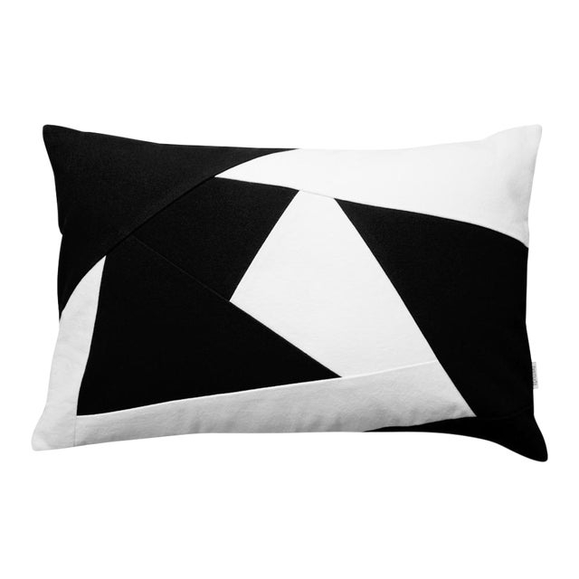 Black & White Geometric Design Throw Pillow Chairish