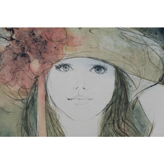 Bernard Charoy, Portrait de Sophie au ruban, Lithograph For Sale - Image 4 of 9