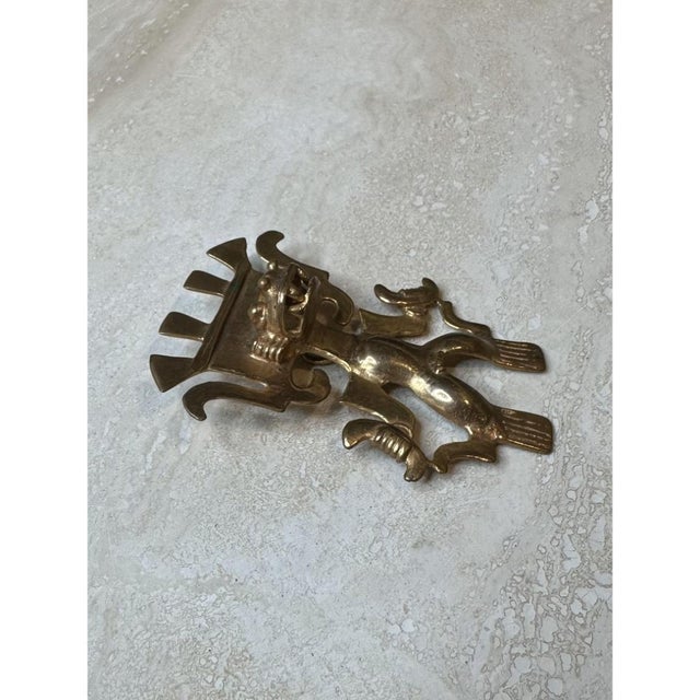 Vintage Gold Tribal Pendant For Sale - Image 10 of 12