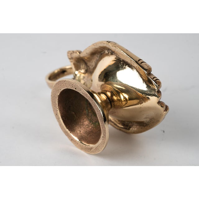 Gold Vintage Cast Bronze Ashtray, 1950s For Sale - Image 8 of 9