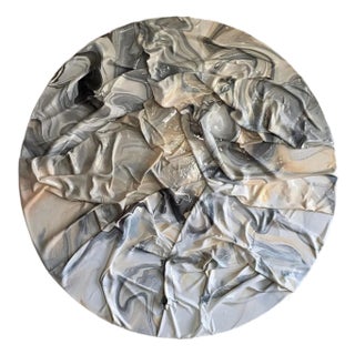 Sanctum - Round Sculptural Abstract Painting For Sale