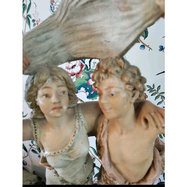 The School of Paris 19th Century French Plaster Signed Sculpture Titled " L'Orage" by Brucha For Sale - Image 3 of 9