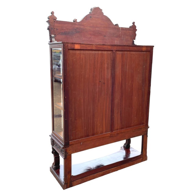 Wood 19th Century Mahogany Display Cabinet, 1880 For Sale - Image 7 of 15