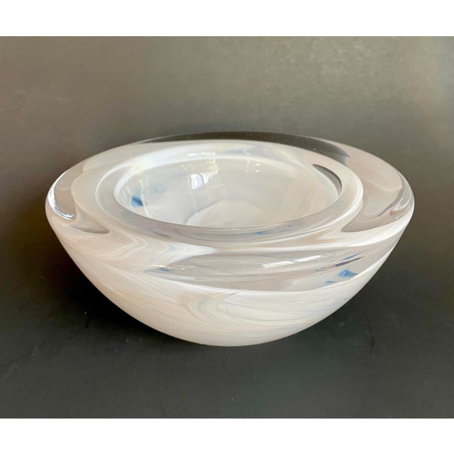 Glass Swedish Kosta Boda "Atoll" Art Glass Bowl Designed by Anna Ehrner For Sale - Image 7 of 10