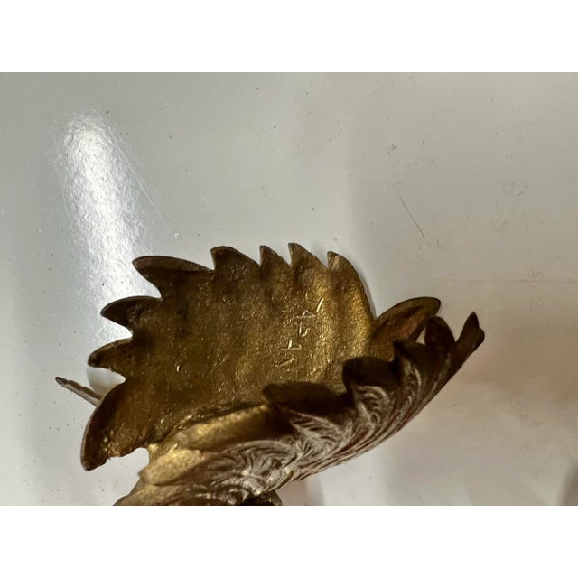 Metal Mid 20th Century Brass Fighting Cocks From Japan Set of 2 For Sale - Image 7 of 7