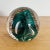Vintage Mouth-Blown Art Glass Paper Weight With Controlled Spirals in Green For Sale In Los Angeles - Image 6 of 10
