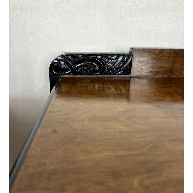 Brown Art Deco Nightstands with Columns, 1940, Set of 2 For Sale - Image 8 of 12