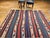 1900 - 1909 Vintage Caucasian Kilim Rug, Handwoven Wool, Geometric Stripes, Blue & Ivory, 6' x 8' For Sale - Image 5 of 8